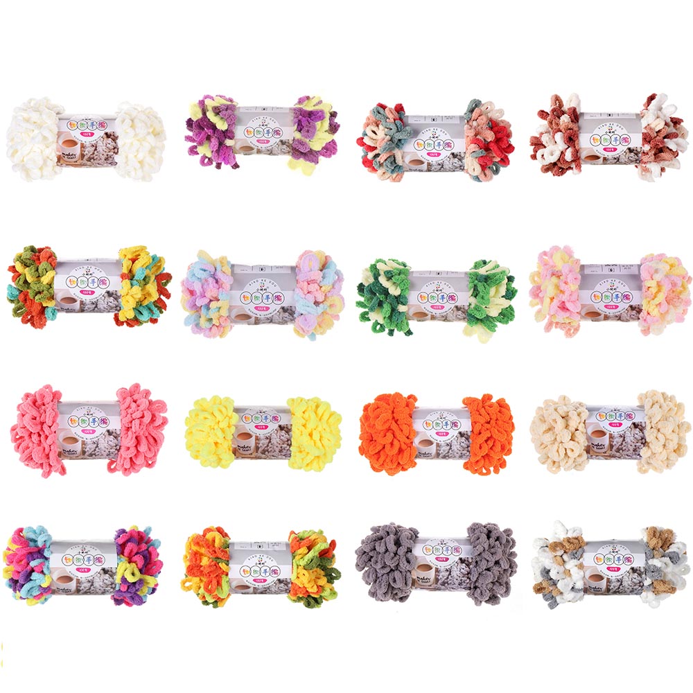 Woven Scarf Blanket - 100g/Rolle Finger Loop Garn Faden Flauschiges