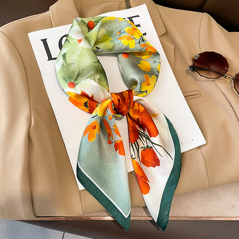 Scarf Silk Square - 70x70cm Seidenschal Quadratisch Für Frauen Fashion