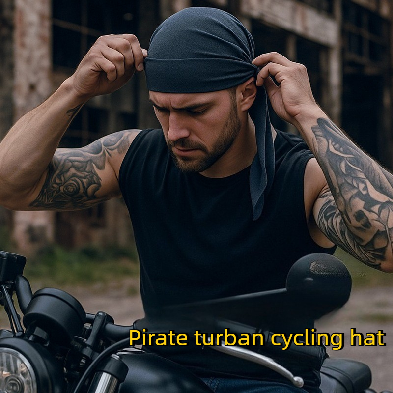 Bandana Doo Rag - Herren Schnelltrocknendes Piraten-Bandana, Atmungsaktiver Fahrradhelm-Unterzieher, UV-Schutz