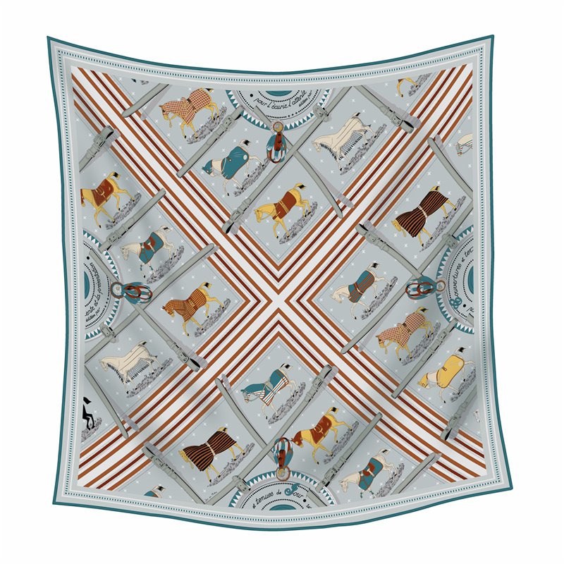 Woven Scarf Blanket - 90CM Modischer Bedruckter Kaschmir-Seidenschal Designer Luxus