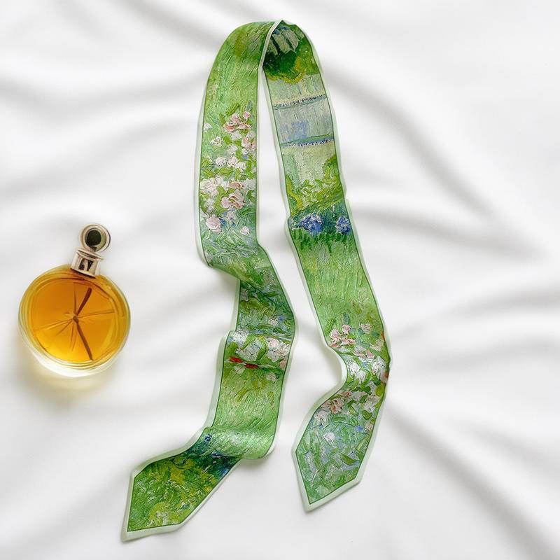Face Scarf Mask - Schlankes Haarband mit Druckmuster, Halstuch für