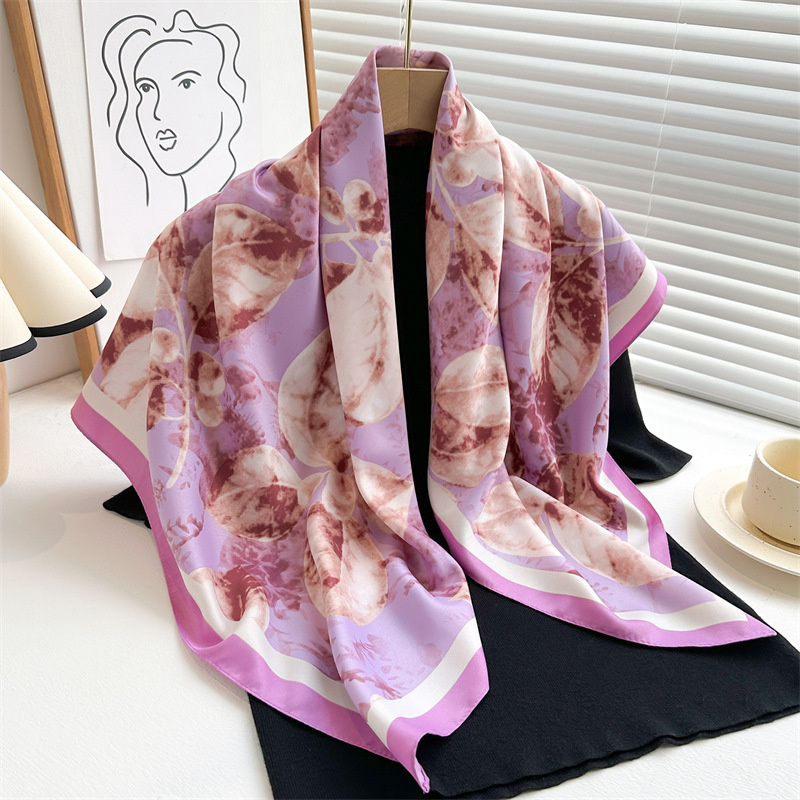 Scarf Silk Square - Retro 90cm bedruckte große quadratische Schal