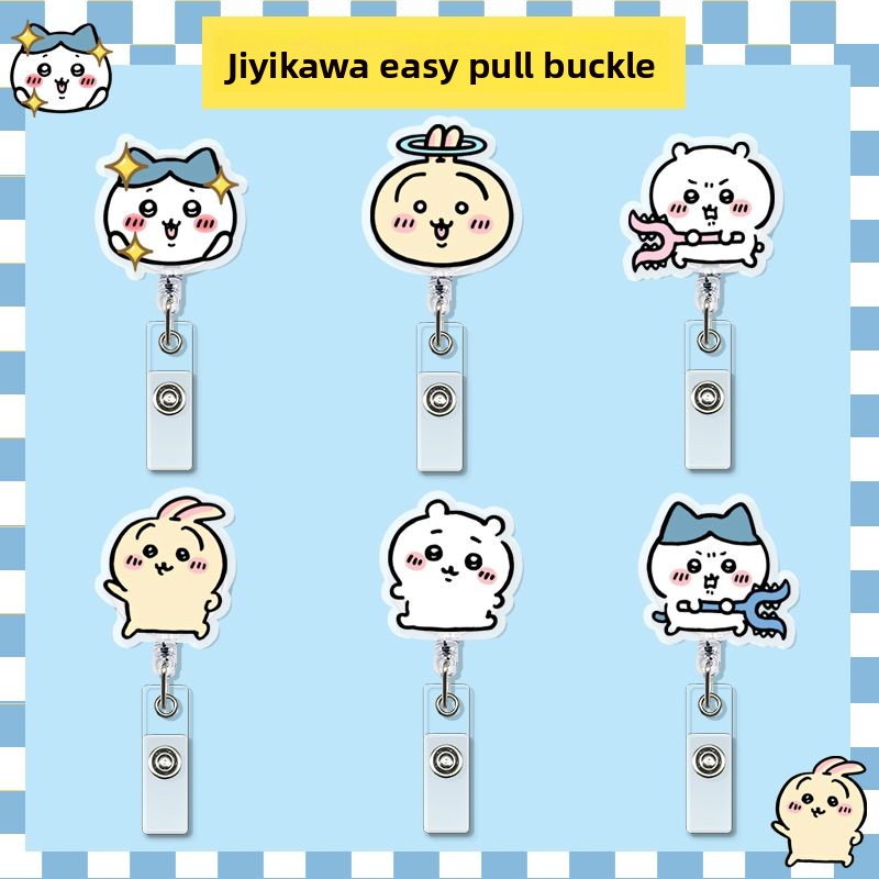 Lanyard Badge Holder - jiyi Ausziehbarer Ausweishalter Kawaii ID-Kartenhalter Clip