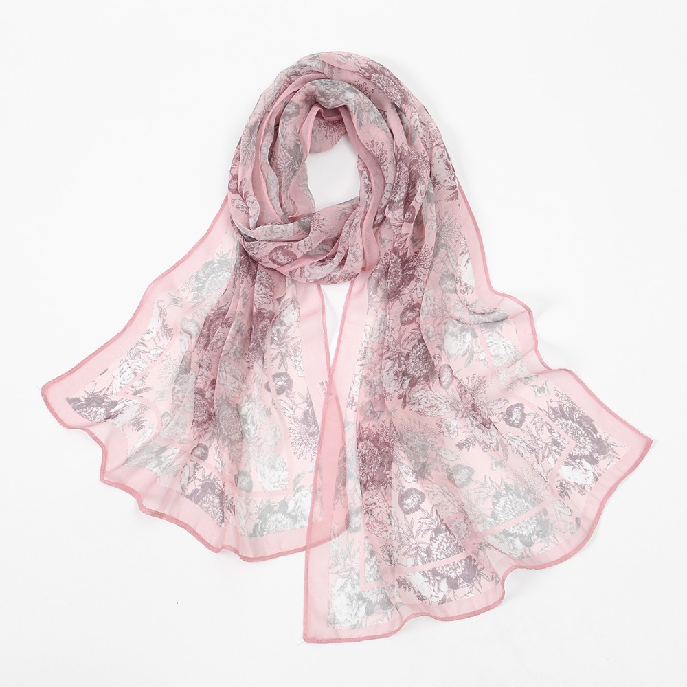 Face Scarf Mask - Neuer Eleganter Chiffon-Schal mit Druckmuster Klassischer