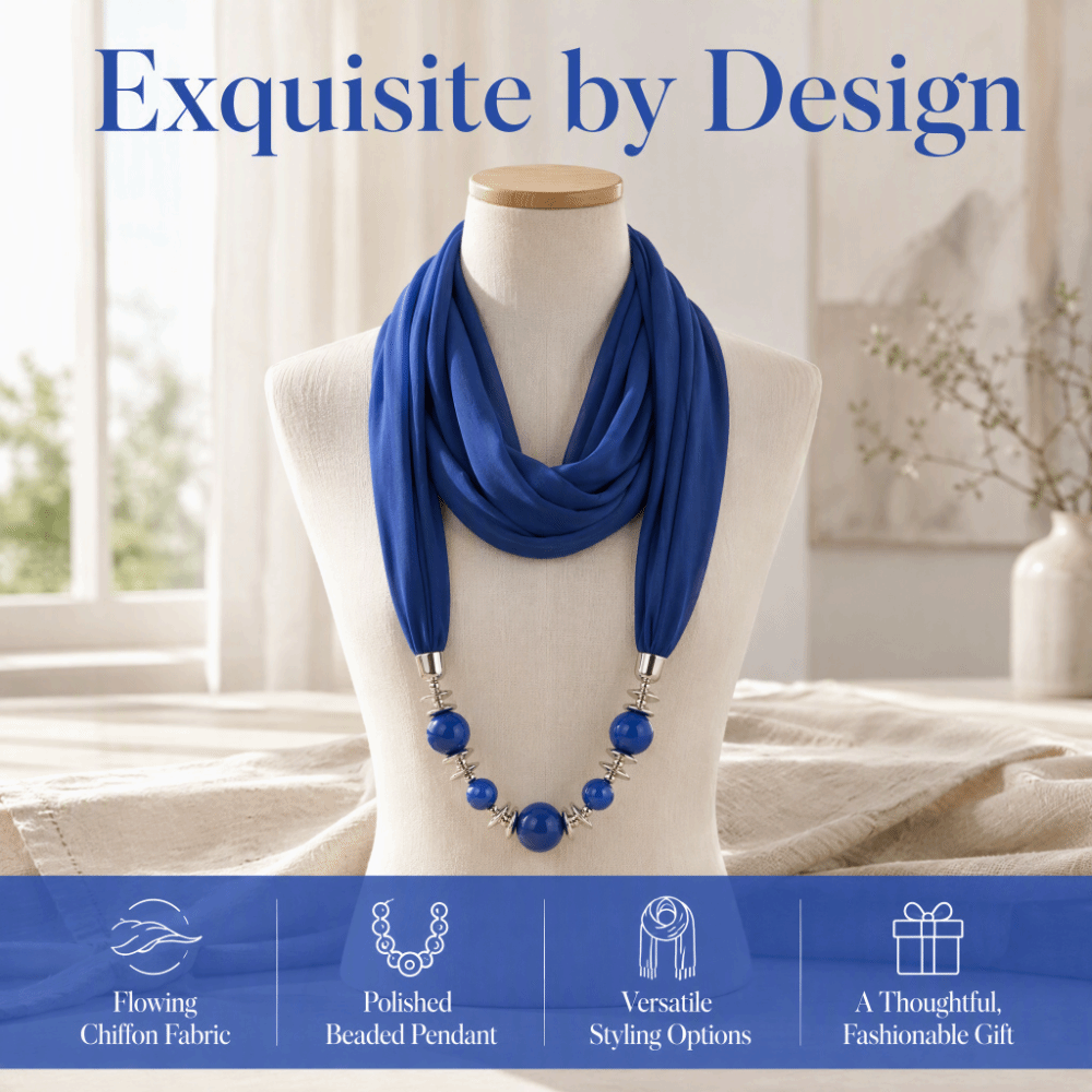 Neuer Chiffon-Schal mit Perlen – Infinity Scarf Knit Bewertung und Preis