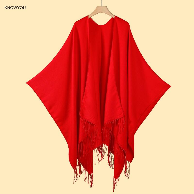 Einfarbig Ponchos Männer Fraue – Muffler Men Wool Bewertung und Preis