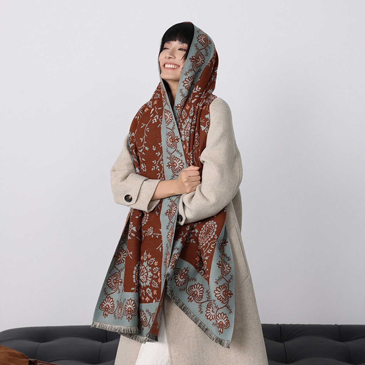 Luxus Winter Imitation Kaschmi – Woven Scarf Blanket Bewertung und Preis