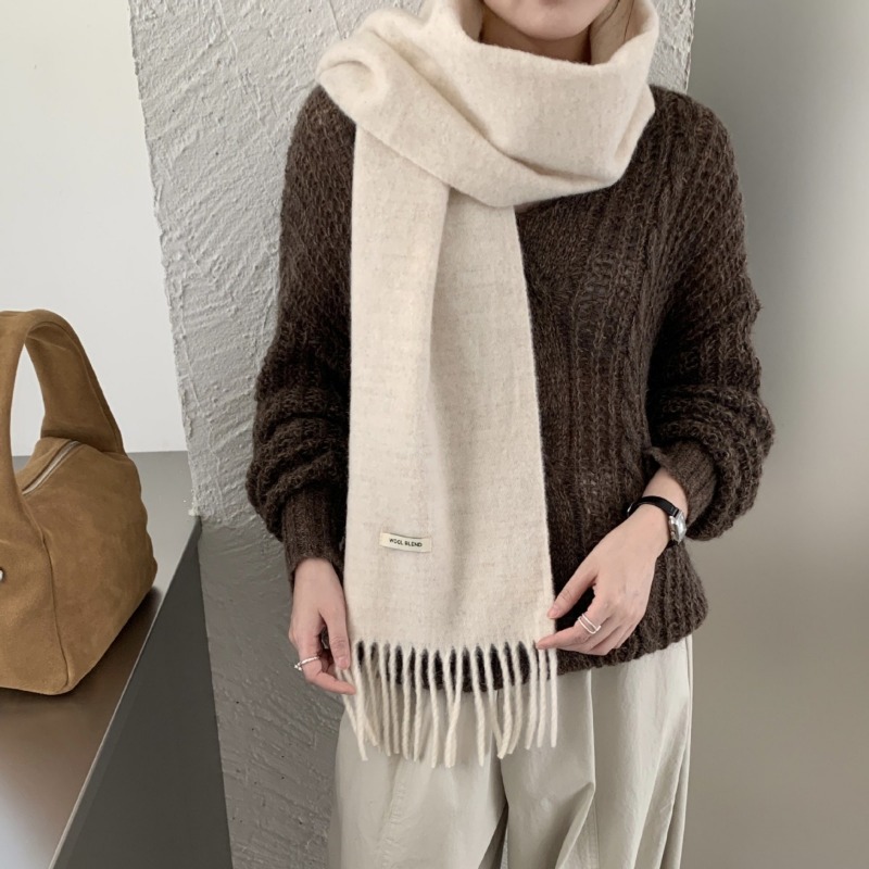 Koreanische Version Chic Solid – Muffler Men Wool Bewertung und Preis