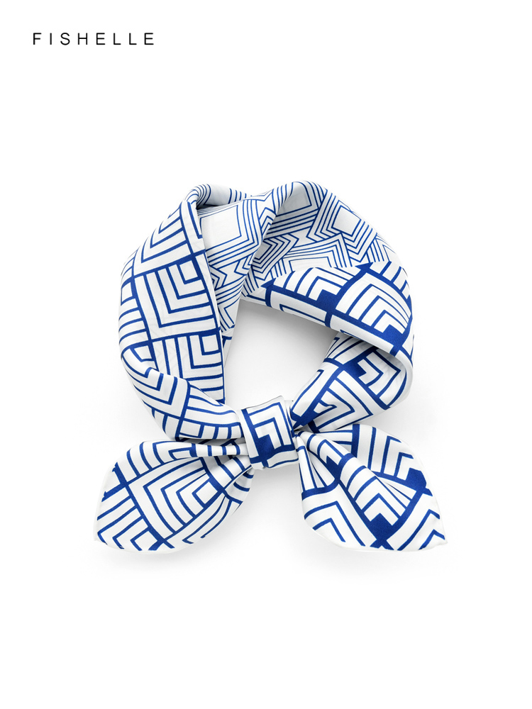 Chinesische klassische blau we – Scarf Silk Square Bewertung und Preis