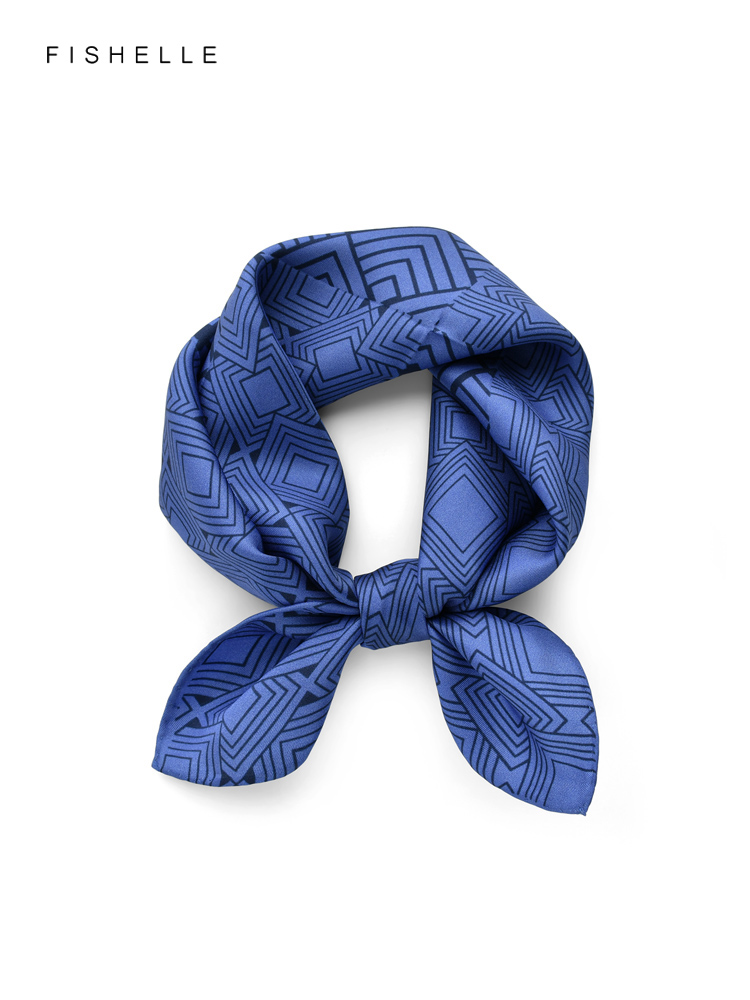 Chinesische klassische blau we – Scarf Silk Square Bewertung und Preis