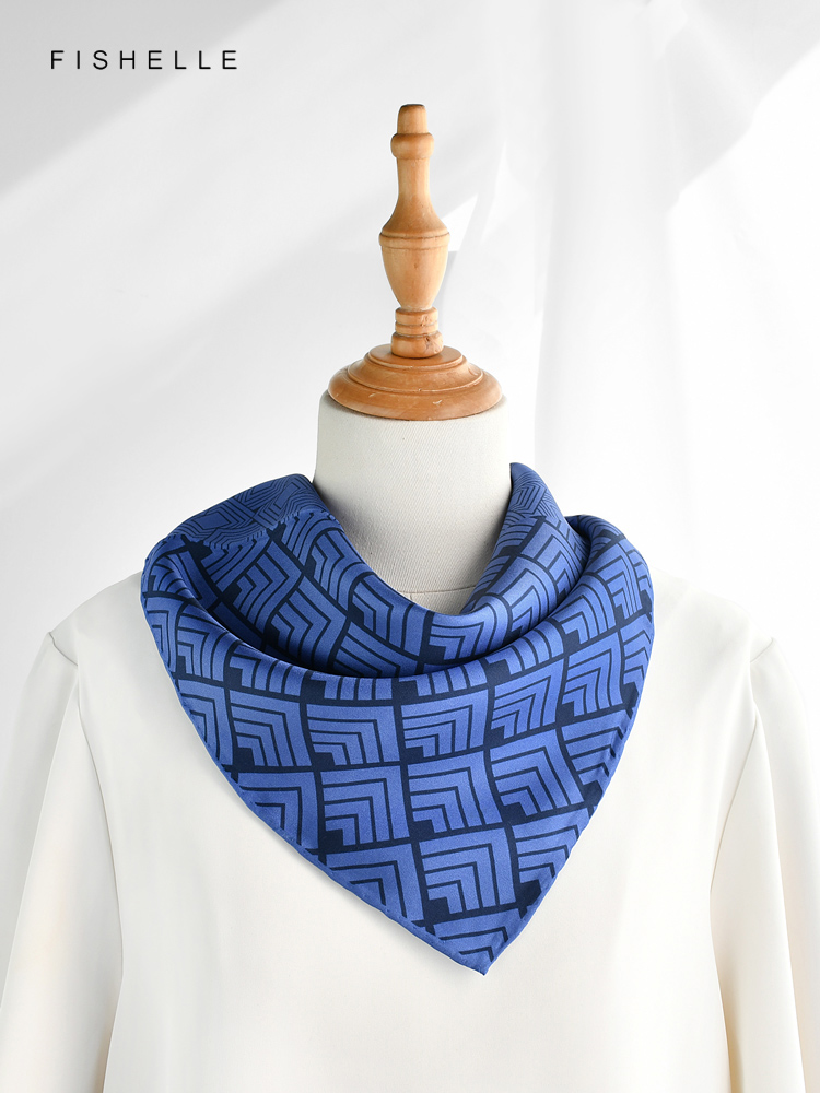 Chinesische klassische blau we – Scarf Silk Square Bewertung und Preis