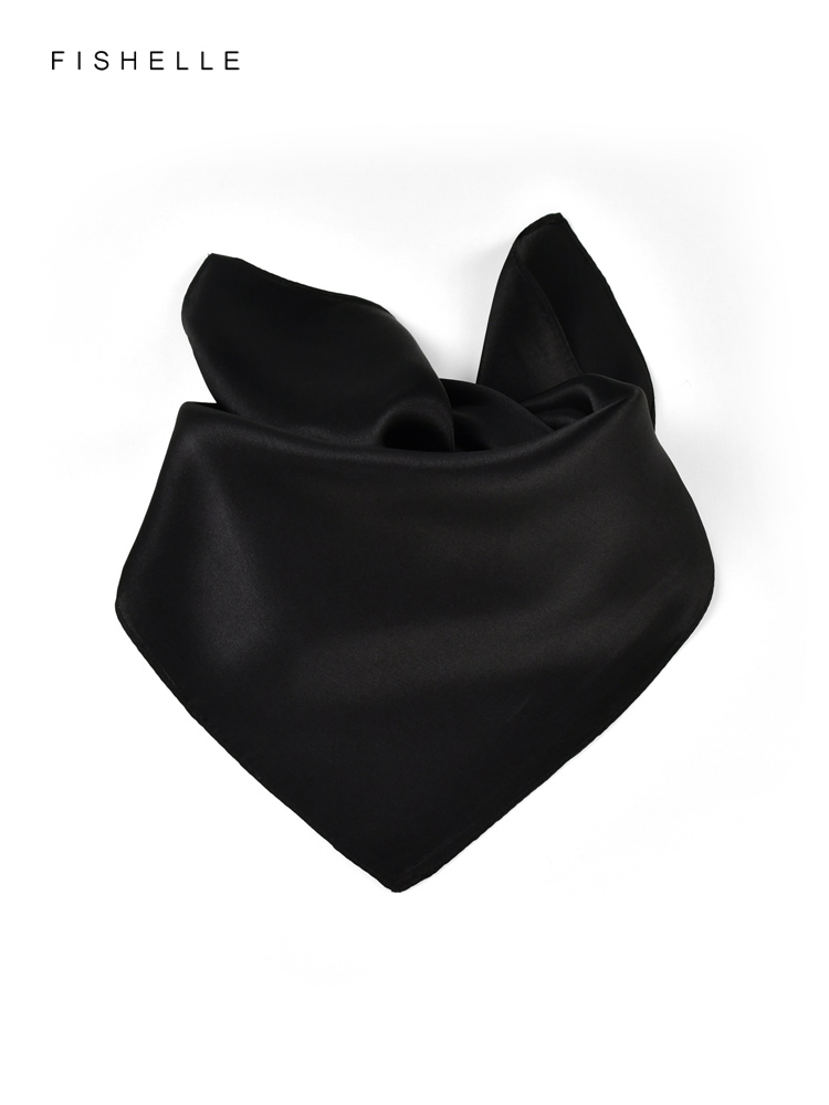 Einfarbig schwarz reiner Seide – Scarf Silk Square Bewertung und Preis