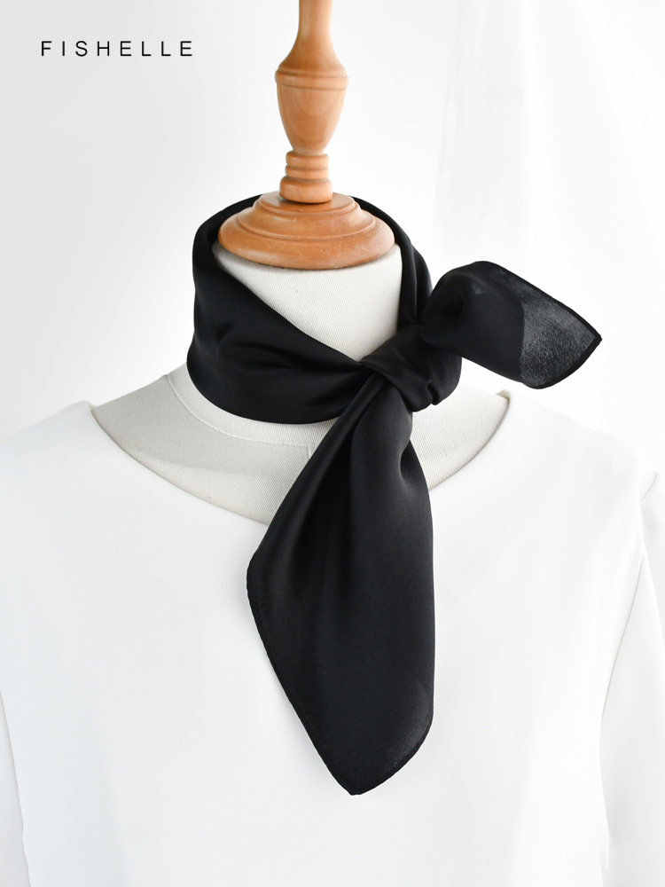 Einfarbig schwarz reiner Seide – Scarf Silk Square Bewertung und Preis
